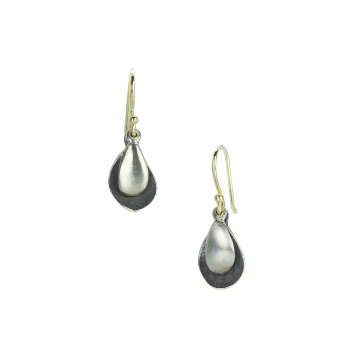 Earrings Silver Baby Double Leaf Earrings John Iversen