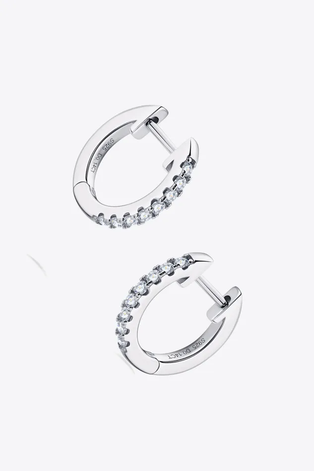 Earrings Trendsi Moissanite 925 Sterling Silver Huggie Earrings