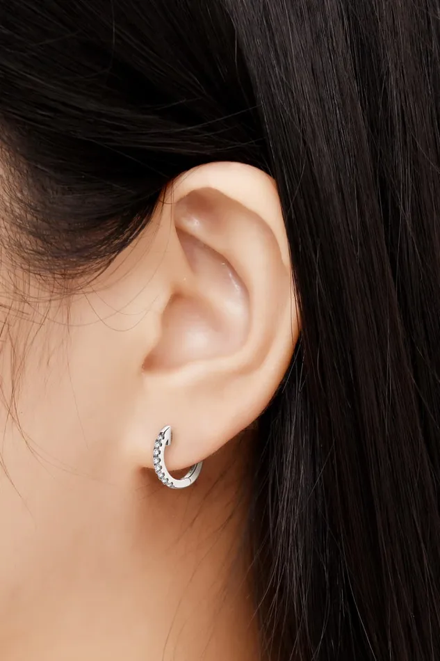 Earrings Trendsi Moissanite 925 Sterling Silver Huggie Earrings