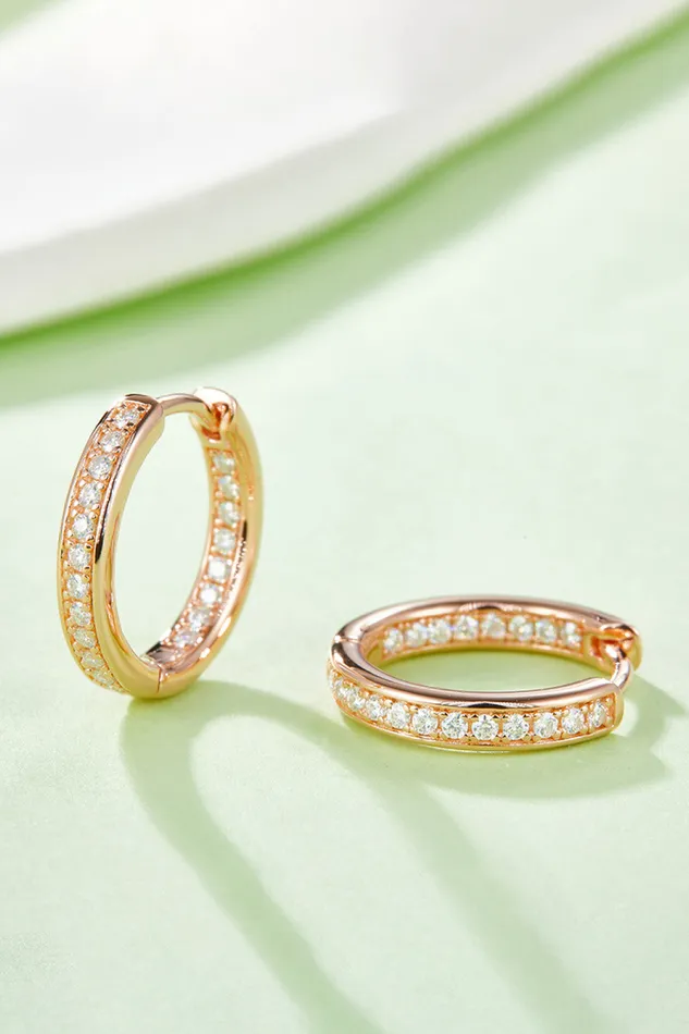 Earrings Trendsi Moissanite 925 Sterling Silver Huggie Earrings