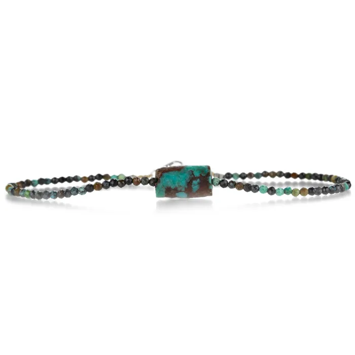 Faceted Chrysocolla and Turquoise Beaded Bracelet Margaret Solow Bracelets