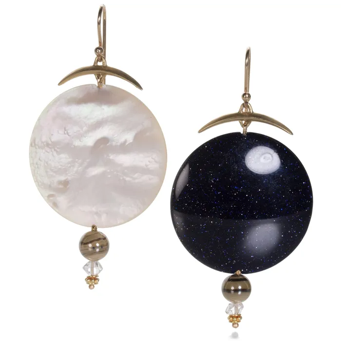 Gabriella Kiss Earrings Full MoonNight Sky Earrings