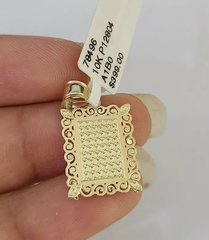 Gold and Diamond 10k Gold Initial L Charm Rope Chain 1626 25mm SET Necklace Alphabet Pendant Necklaces