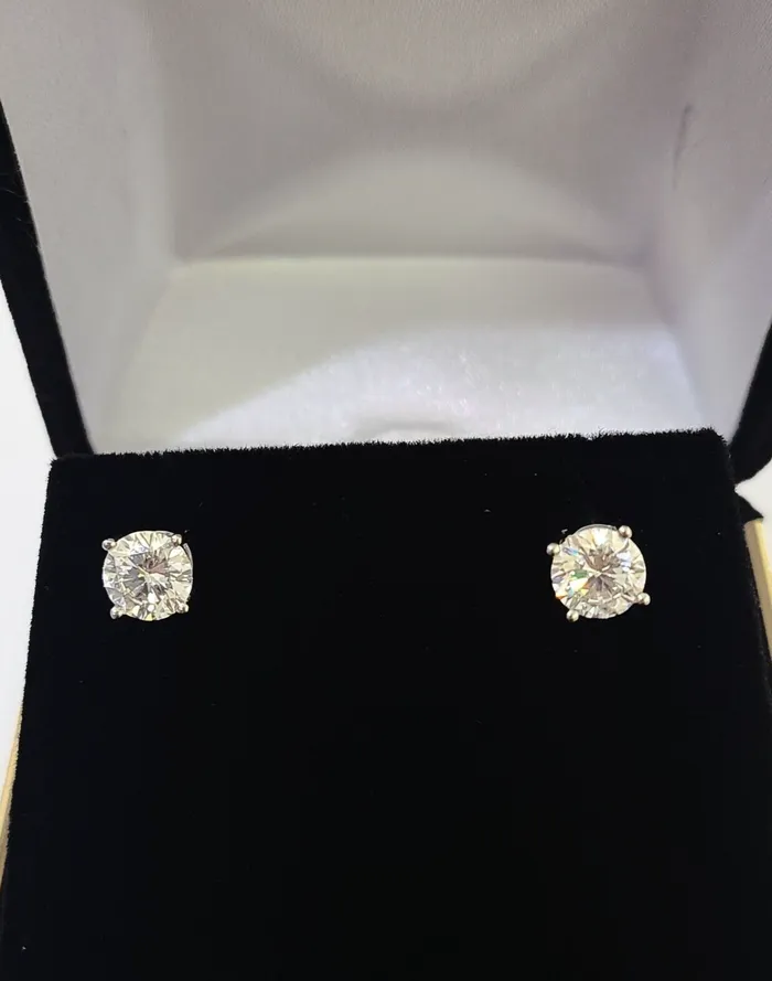 Gold and Diamond 14k White gold Round Earrings Diamond screwback Lab Created Women Men Studs Earrings Gold and Diamond 14k White gold Round Earrings Diamond screwback Lab Created Women Men Studs Earrings