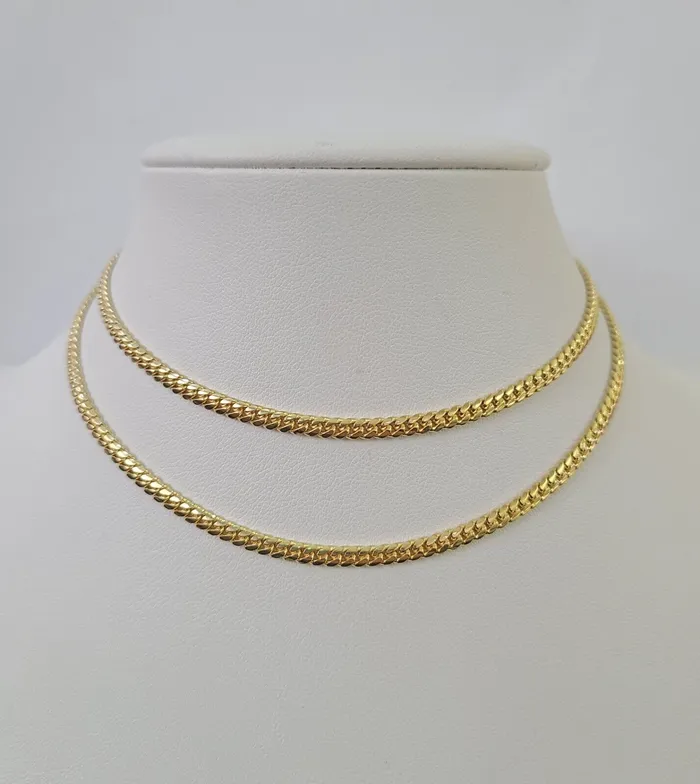 Gold and Diamond 18k Solid Miami Cuban Chain Yellow Gold 3mm 20 Inch Genuine Necklace Real Necklaces Gold and Diamond 18k Solid Miami Cuban Chain Yellow Gold 3mm 20 Inch Genuine Necklace Real Necklaces