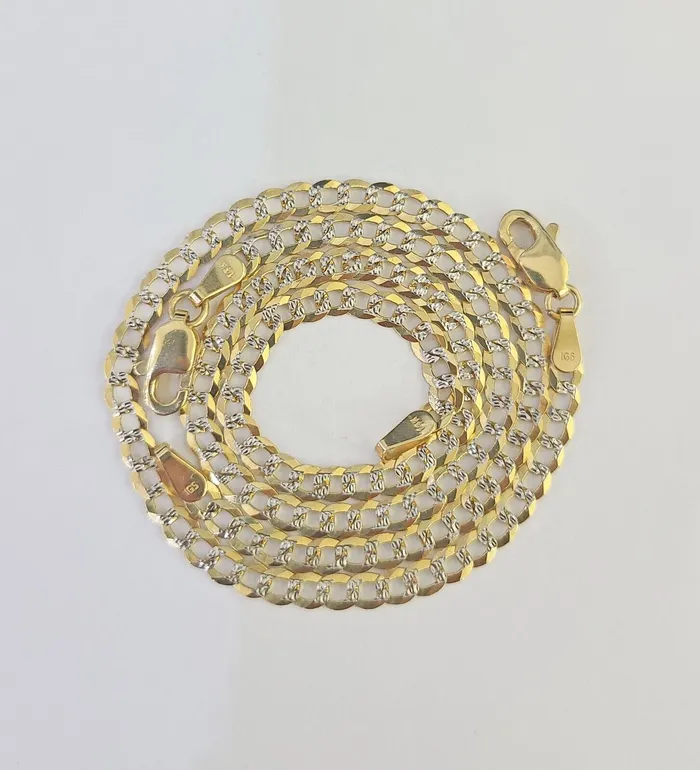 Gold and Diamond Bracelets 14K Solid Cuban Curb Link Bracelet Diamond Cut 3mm 7 Inch REAL Yellow Gold Gold and Diamond Bracelets 14K Solid Cuban Curb Link Bracelet Diamond Cut 3mm 7 Inch REAL Yellow Gold