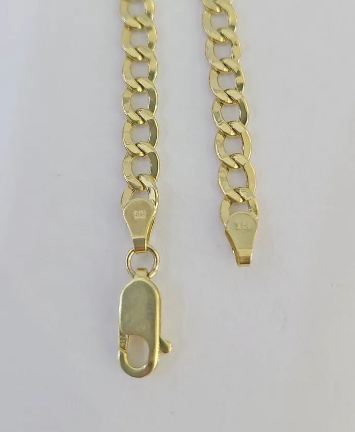 Gold and Diamond Bracelets REAL 10K Gold ID Bracelet Kids Baby Cuban Curb Link Unisex