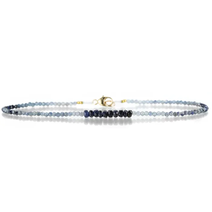 Gradated Blue Sapphire Bead Bracelet Margaret Solow Bracelets