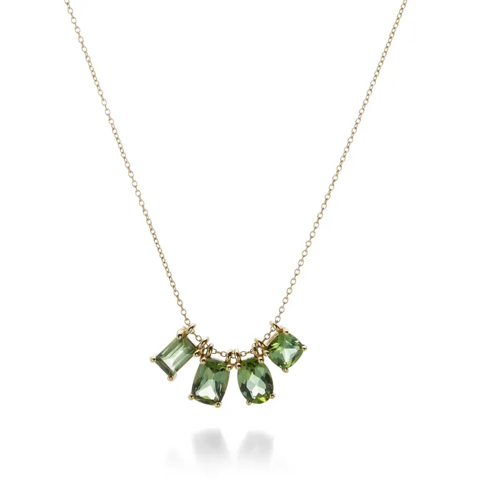 Green Tourmaline Story Necklace Nicole Landaw Necklaces