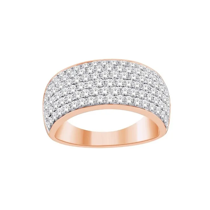 Independent Jewellers 14kt Rose Gold 200cttw Pave Diamond Ring Rings