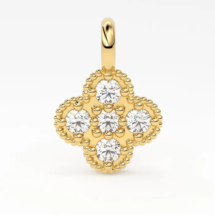 Jalvi Co Charm Necklaces Clover Leaf Milgrain Charm 14k 18k Solid Gold Charm Diamond Charm Supply Solitaire Diamond Charm Christmas Sale Jalvi Co Charm Necklaces Clover Leaf Milgrain Charm 14k 18k Solid Gold Charm Diamond Charm Supply Solitaire Diamond Charm Christmas Sale