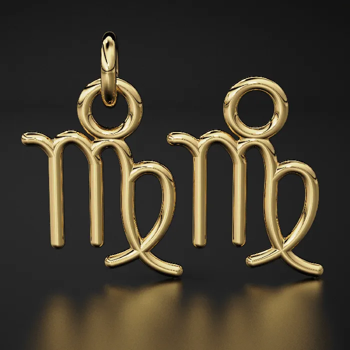 Jalvi Co Necklaces Virgo Zodiac Necklace Star Sign Pendant Astrology Birthday Gift in Solid 14k or 18k Gold