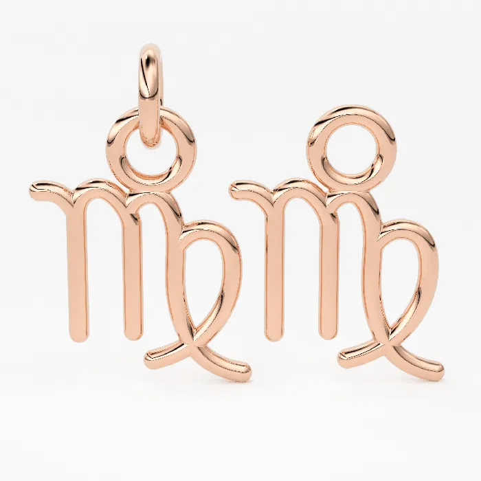 Jalvi Co Necklaces Virgo Zodiac Necklace Star Sign Pendant Astrology Birthday Gift in Solid 14k or 18k Gold