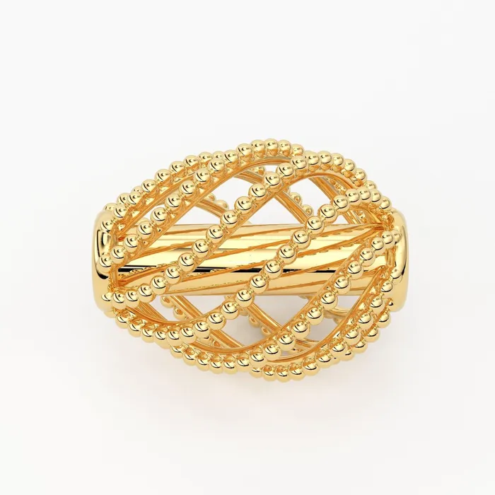 Jalvi Co PreStyled Sets Solid Gold Handmade Pear Milgrain Cage Spacer Gold Bead Finding 8mm Jalvi Co PreStyled Sets Solid Gold Handmade Pear Milgrain Cage Spacer Gold Bead Finding 8mm