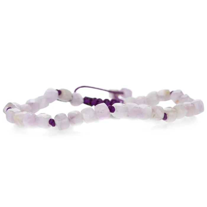 Joseph Brooks Bracelets 4mm Faceted Kunzite Cube Bracelet