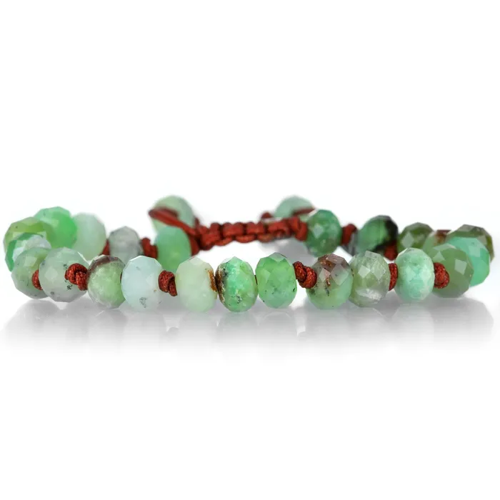 Joseph Brooks Bracelets 8mm Faceted Chrysoprase Rondelle Bracelet