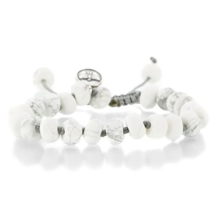 Joseph Brooks Bracelets 8mm Smooth Howlite Rondelle Bracelet