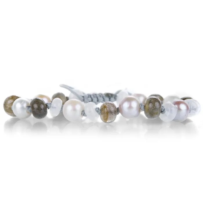 Joseph Brooks Bracelets Labradorite Moonstone and Pearl Bracelet