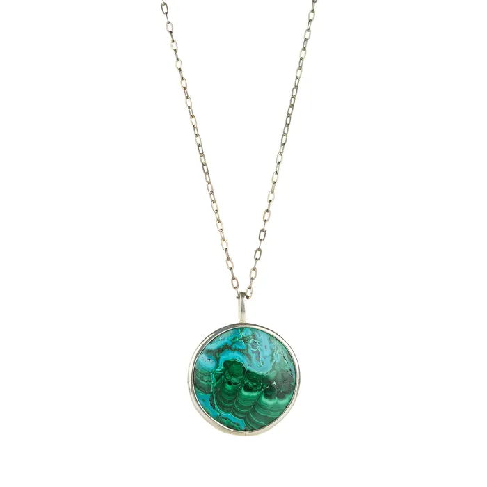 Joseph Brooks Necklaces Chrysocolla and Malachite Pendant Necklace