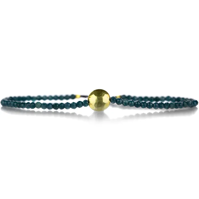 London Blue Quartz and Hammered Disc Bead Bracelet Margaret Solow Bracelets