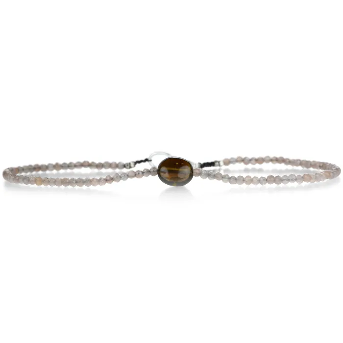 Margaret Solow Bracelets Chocolate Moonstone and Green Tourmaline Bracelet