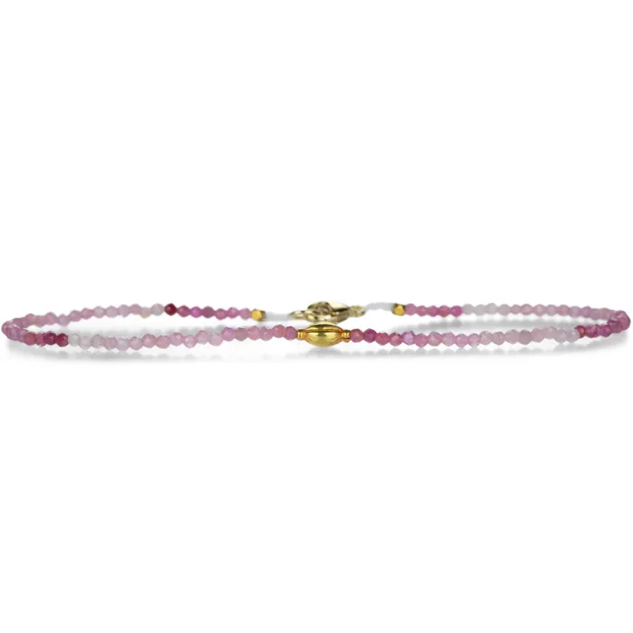 Margaret Solow Bracelets Ombre Ruby and 18k Beaded Bracelet