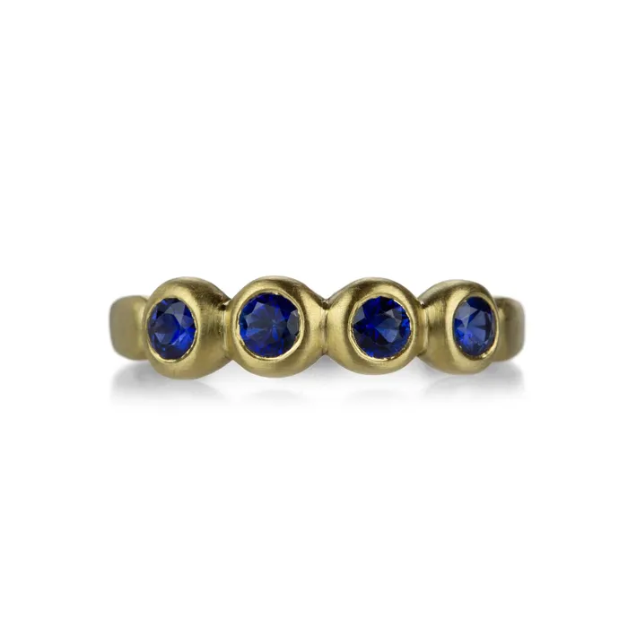Marian Maurer Rings 18k 3mm Blue Sapphire Porch Skimmer Band
