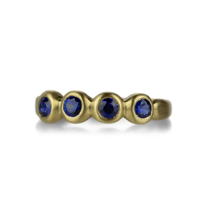 Marian Maurer Rings 18k 3mm Blue Sapphire Porch Skimmer Band