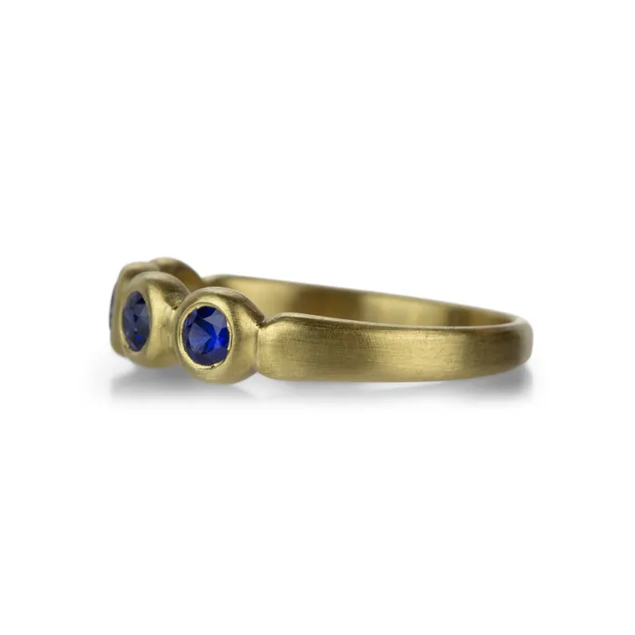 Marian Maurer Rings 18k 3mm Blue Sapphire Porch Skimmer Band