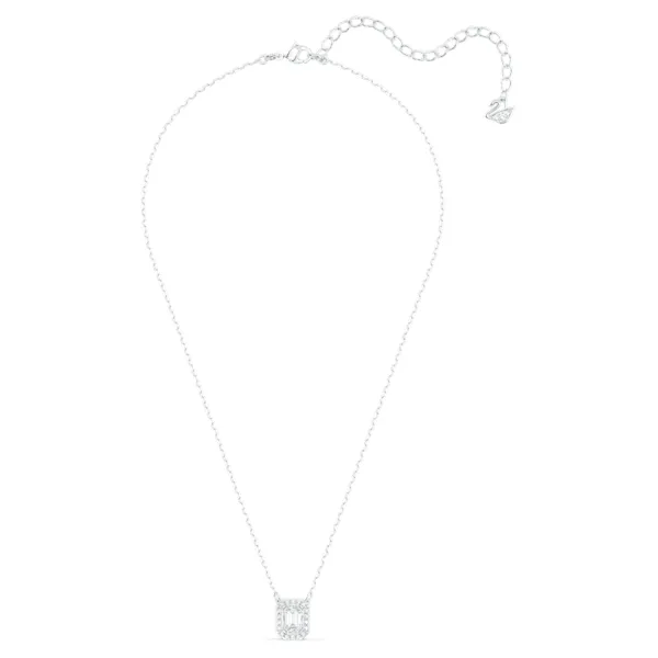 Millenia necklace Square Zirconia White Rhodium Plated Swarovski Necklaces
