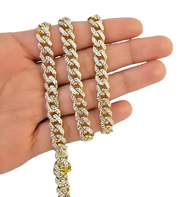 Necklaces 10K Real Gold Monaco Link Chain 20 inch Diamond Cut Men Women Necklace 10Kt globalwatches10