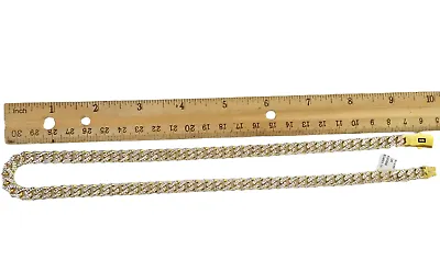 Necklaces 10K Real Gold Monaco Link Chain 20 inch Diamond Cut Men Women Necklace 10Kt globalwatches10