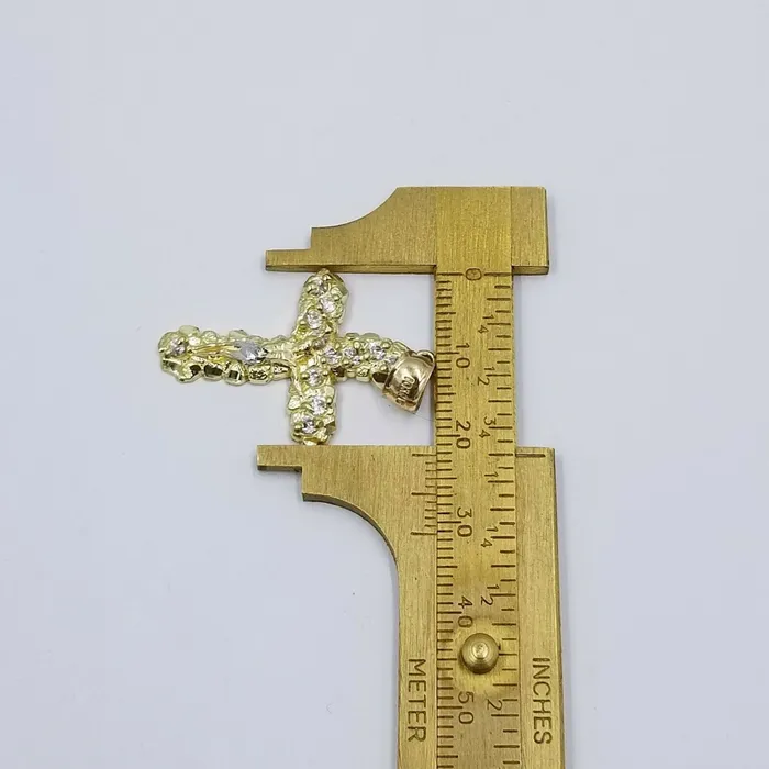 Necklaces 10k Yellow Gold Crucifix Cross Charm Jesus Pendant Rope Chain 18 20 22 24 26 Gold and Diamond
