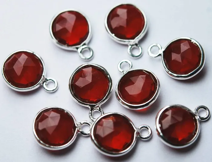 Necklaces Beads Supplies USA 925 Sterling SilverRuby Red Quartz Faceted Coins Shape Pendant 5 Piece Of 15mm Approx Necklaces Beads Supplies USA 925 Sterling SilverRuby Red Quartz Faceted Coins Shape Pendant 5 Piece Of 15mm Approx