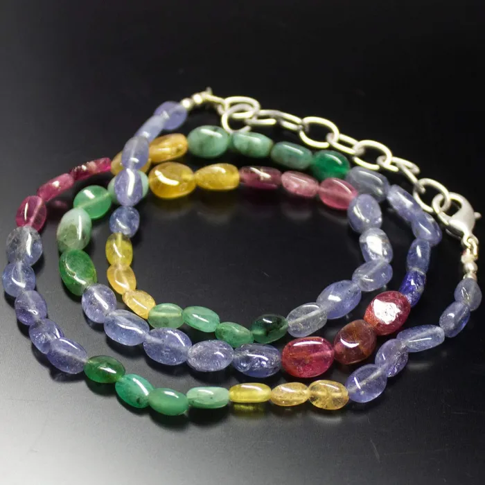 Necklaces Beads Supplies USA Ready to wear 19 inch 575mm Ruby Emerald Sapphire Smooth Oval Beaded Necklace Sapphire Beads Necklaces Beads Supplies USA Ready to wear 19 inch 575mm Ruby Emerald Sapphire Smooth Oval Beaded Necklace Sapphire Beads
