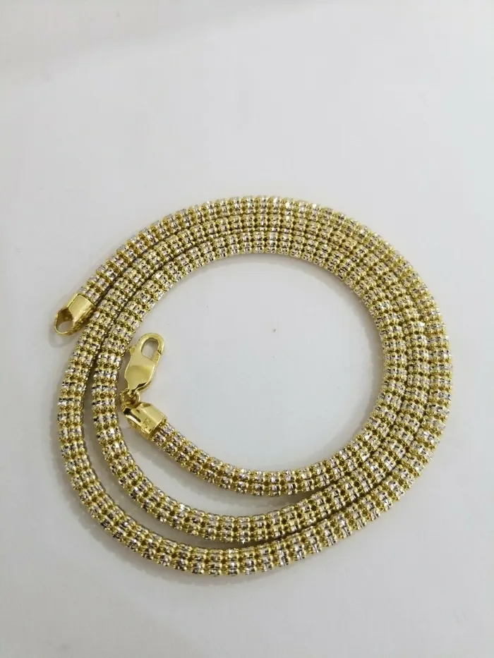 Necklaces Globalwatches10 10k Yellow Gold Iced Bead Chain Diamond Cut Men Women 24 Necklace 5mm REAL Necklaces Globalwatches10 10k Yellow Gold Iced Bead Chain Diamond Cut Men Women 24 Necklace 5mm REAL