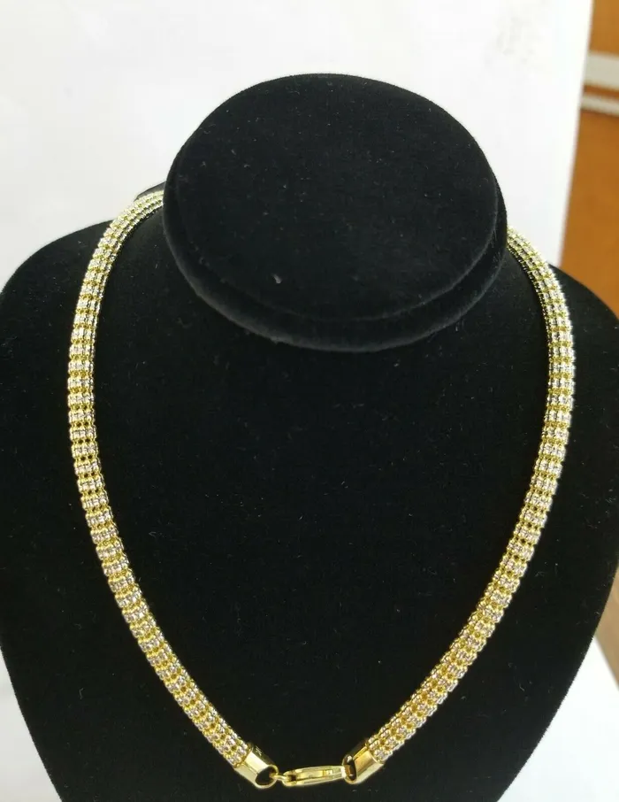 Necklaces Globalwatches10 10k Yellow Gold Iced Bead Chain Diamond Cut Men Women 24 Necklace 5mm REAL