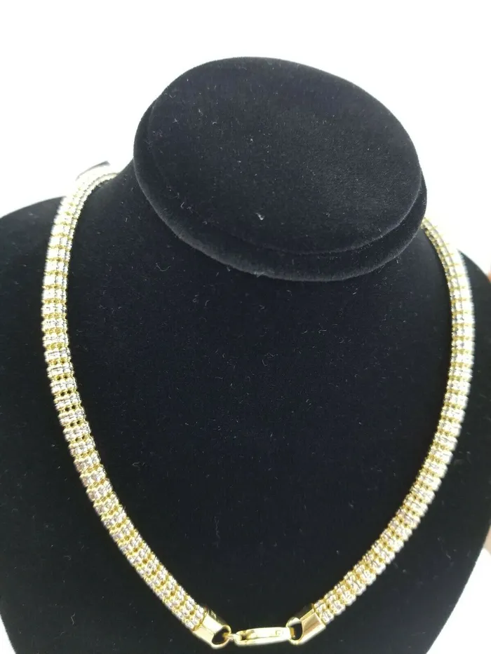 Necklaces Globalwatches10 10k Yellow Gold Iced Bead Chain Diamond Cut Men Women 24 Necklace 5mm REAL