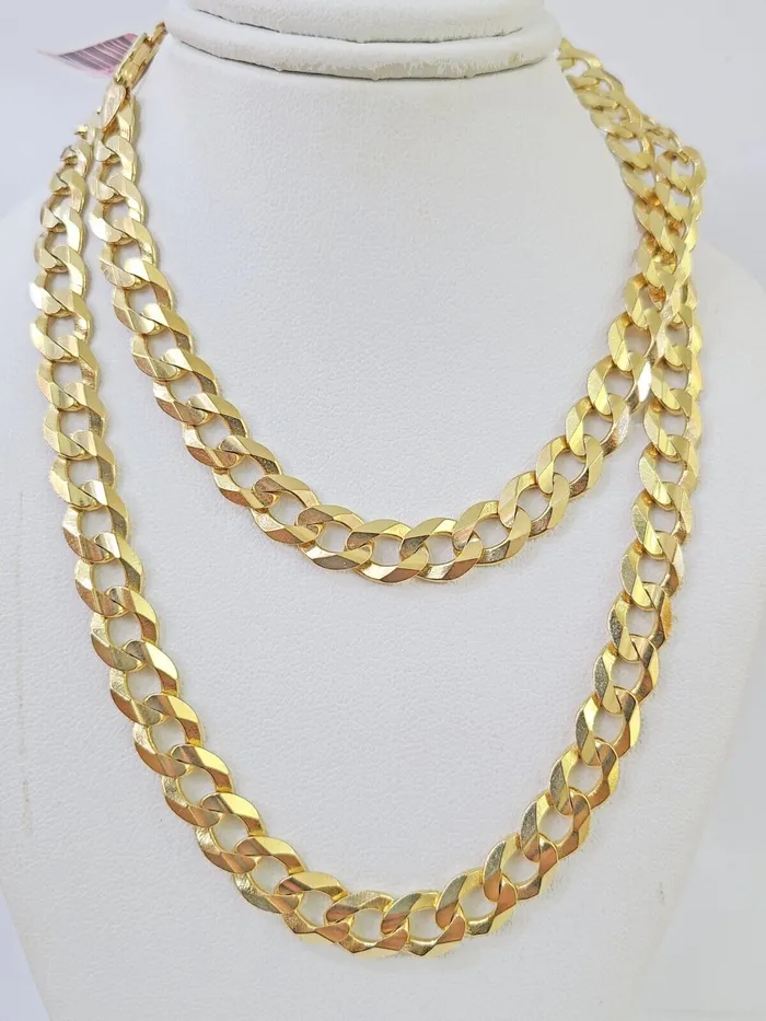 Necklaces Globalwatches10 14k Cuban Curb Link chain Solid Yellow Gold Necklace 9mm 1826 Inch Real Necklaces Globalwatches10 14k Cuban Curb Link chain Solid Yellow Gold Necklace 9mm 1826 Inch Real