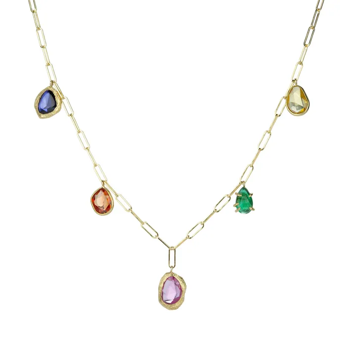Necklaces Page Sargisson Five Rainbow Stone Necklace