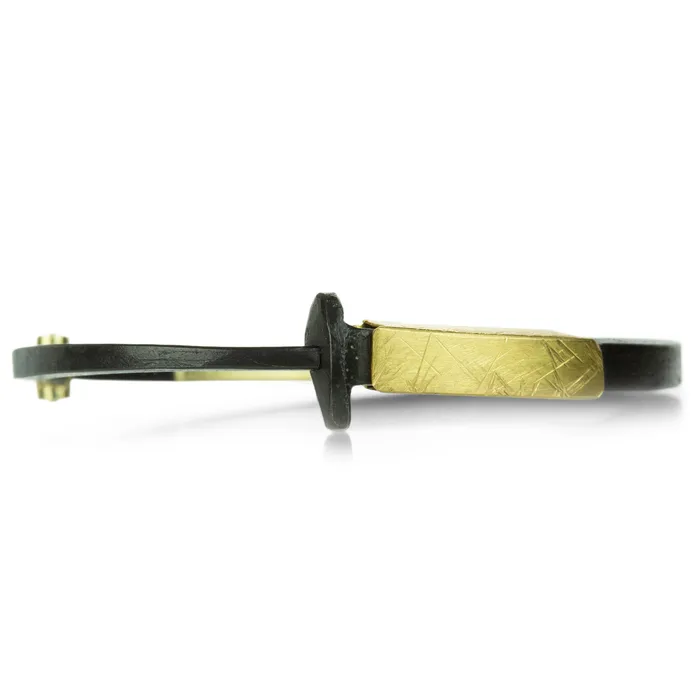 Pat Flynn Bracelets Iron Nail Bracelet with 22k Yellow Gold Collar