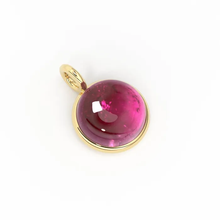 PreStyled Sets Jalvi Co Pink Tourmaline Charm Pendant Solid Yellow Gold 5mm Gemstone Tiny Jewelry Finding October birthstone PreStyled Sets Jalvi Co Pink Tourmaline Charm Pendant Solid Yellow Gold 5mm Gemstone Tiny Jewelry Finding October birthstone