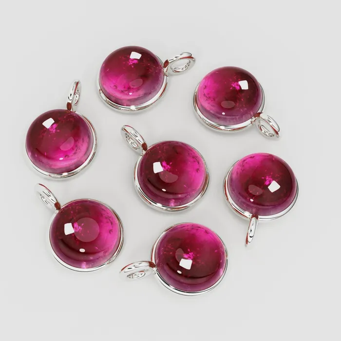 PreStyled Sets Jalvi Co Pink Tourmaline Charm Pendant Solid Yellow Gold 5mm Gemstone Tiny Jewelry Finding October birthstone PreStyled Sets Jalvi Co Pink Tourmaline Charm Pendant Solid Yellow Gold 5mm Gemstone Tiny Jewelry Finding October birthstone