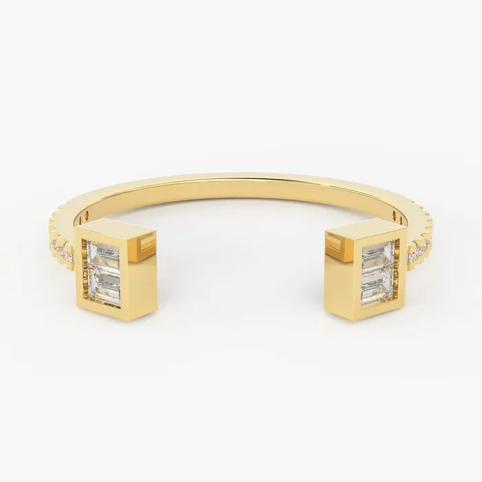 Rings Baguette Round Diamond Band in 14k Gold Round Diamond Ring Gold Band White Diamond Ring Open Mouth Diamond Wedding Band Jalvi Co Rings Baguette Round Diamond Band in 14k Gold Round Diamond Ring Gold Band White Diamond Ring Open Mouth Diamond Wedding Band Jalvi Co