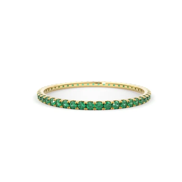 Rings Jalvi Co Emerald Eternity Band Micro Pave Emerald Eternity Band Available as 14k Rose Gold White Gold or Yellow Gold 135MM Rings Jalvi Co Emerald Eternity Band Micro Pave Emerald Eternity Band Available as 14k Rose Gold White Gold or Yellow Gold 135MM