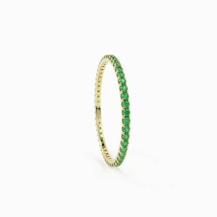 Rings Jalvi Co Emerald Eternity Band Micro Pave Emerald Eternity Band Available as 14k Rose Gold White Gold or Yellow Gold 135MM