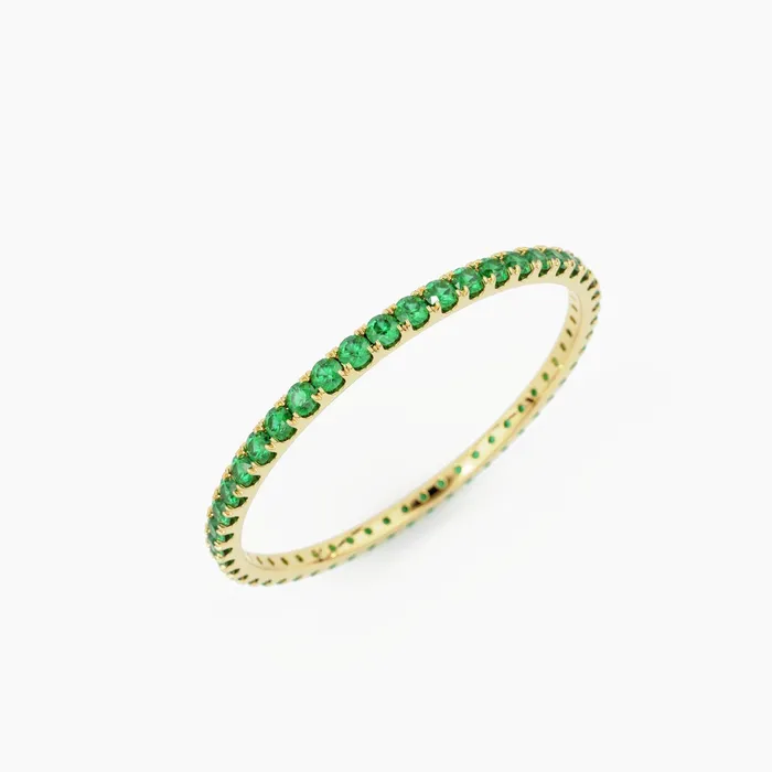 Rings Jalvi Co Emerald Eternity Band Micro Pave Emerald Eternity Band Available as 14k Rose Gold White Gold or Yellow Gold 135MM