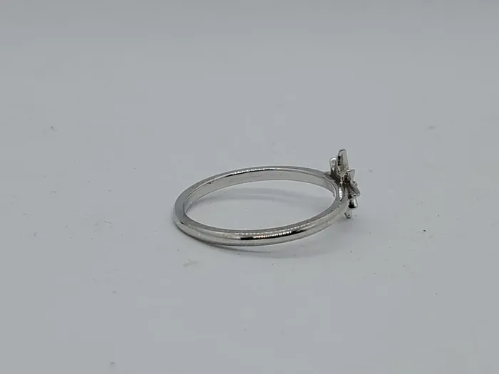 Rings JCM DESIGN JEWELRY 14K White Gold Ring with 1 Diamond 005CT VS1