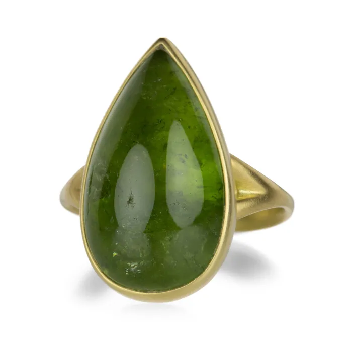Rings Lola Brooks Apple Green Tourmaline Teardrop Ring Rings Lola Brooks Apple Green Tourmaline Teardrop Ring