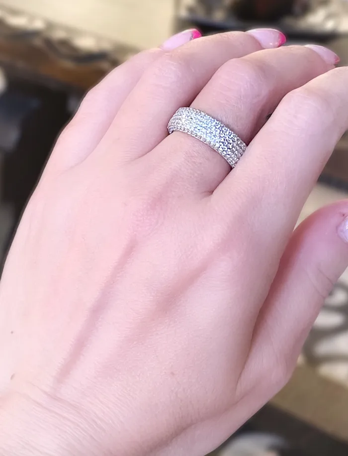 Rings Sophiareneboutiquecom Sterling Silver Pave Eternity Band